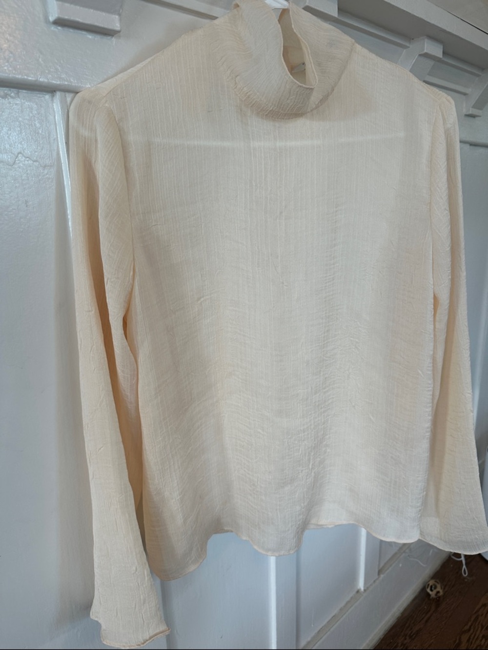 Zara Ivory Textured Sleeveless Shell Top